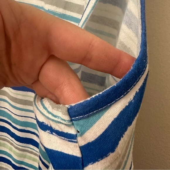 WOMAN Within Plus Size 1X , 22 / 24 Striped Tank Top - Picture 3 of 6